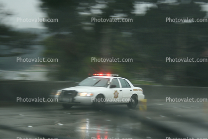 speeding cop, rain, Golden Gate Bridge Patrol
