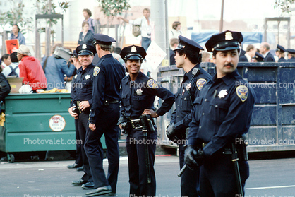 1984 Democratic Convention, Moscone Center, San Francisco, California, mounted police, 1980s