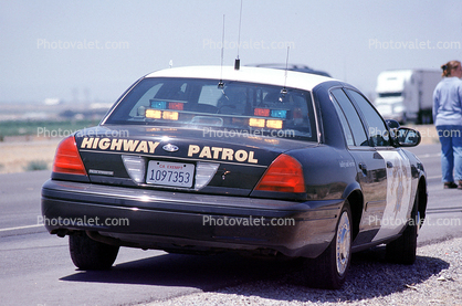 Squad Car, CHP, Kern County, Interstate Highway I-5, Ford Interceptor