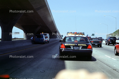 Squad Car, CHP, California Highway Patrol, Interstate Highway I-110, Ford Interceptor