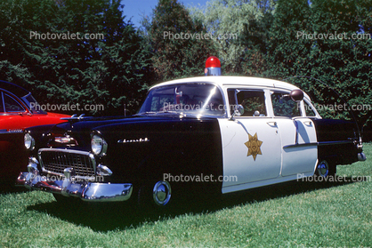 Squad Car, Chevy, 1955 BelAir, Chevrolet, cherrytop, 1950s