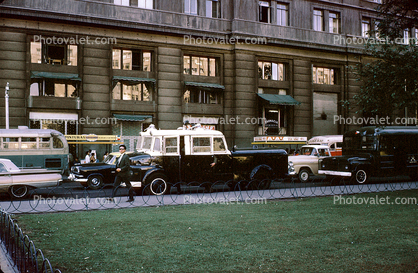 Cars, Bus, Santiago Chile, 1950s