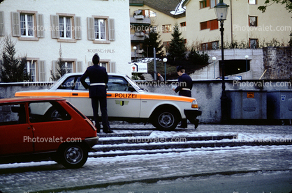Polizei, Volvo, cars, snow