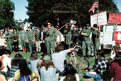Anti War Marchers, Panhandle of Golden Gate Park, 30 March 1980