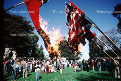 Flag Burning, 1970s, 30 March 1980