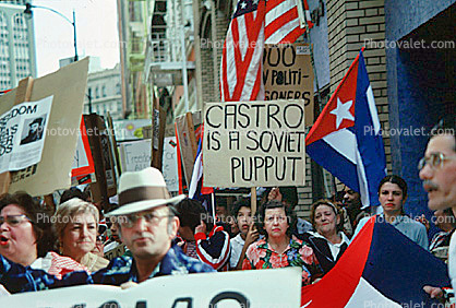 Castro is a Soviet Puppet, Anti-Castro Rally, 11 April 1980