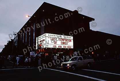 Last Temptation of Christ, North Point Theatre, marquee
