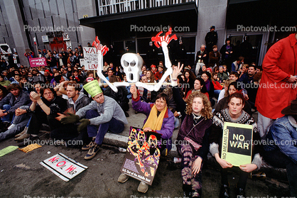 Angry Skeleton, Anti-war protest, First Iraq War, January 15 1991