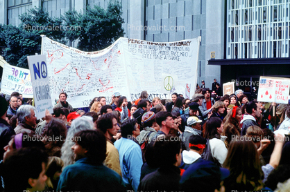 Banners, Anti-war protest, First Iraq War, January 15 1991