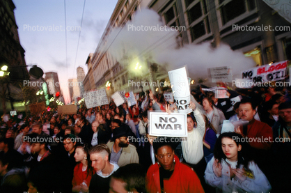 Shouting Man, Market Street, Anti-war protest, First Iraq War, January 16 1991