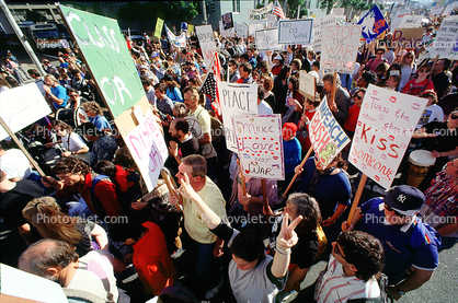 Van Ness Avenue, Anti-war protest, First Iraq War, January 19 1991