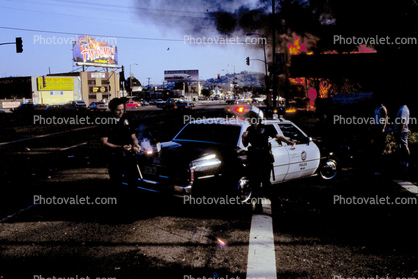 Rodney King Riots, Fire, Smoke, burning, Rodney King Riots, April 1992