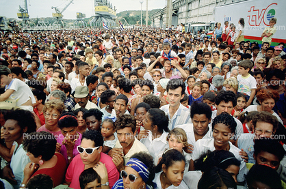 Crowds at US-Cuba Friendshipment