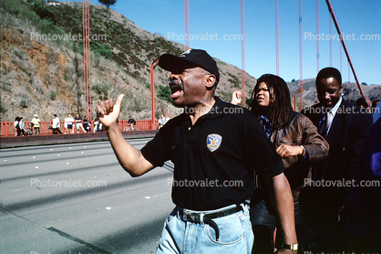 Willie Brown, Golden Gate Bridge, No on Proposition 209 Protest, 28 August 1997