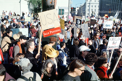 2nd Iraq War Protest Rally, Crowds, Protesting War