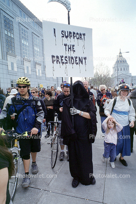I Support the President, The Grim Reaper, Anti-Iraq War Rally