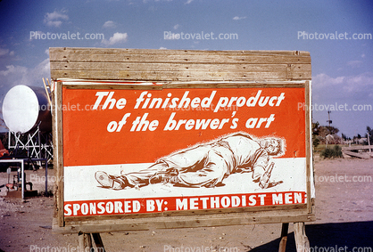 The finished product of the brewer's art, Sponsored by: Methodist Men, 1950s