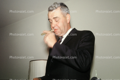 Cigar, Man Smoking, 1950s