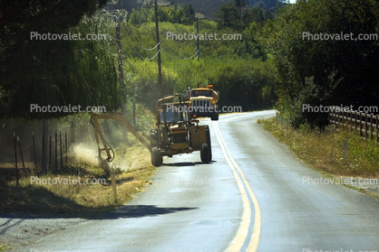 Mowing the Edge, of Bloomfield Road, Sonoma County