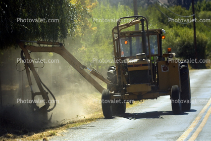 Mowing the Edge, of Bloomfield Road, Sonoma County
