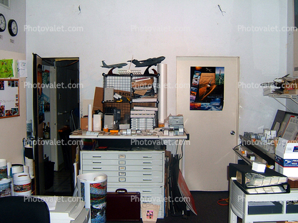 File Drawers, Airplane Models, WKPI Studios in San Francisco