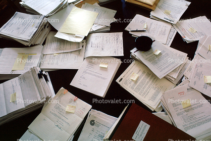 Desk full of Paper, Paperwork
