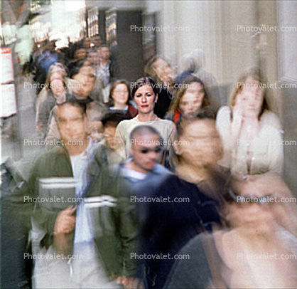 Busy Downtown, Business Woman, crowds, people, crowded, sidewalk