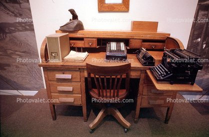 Turn of the Century Office, Desk, Typewriter, Calculator, 1910's