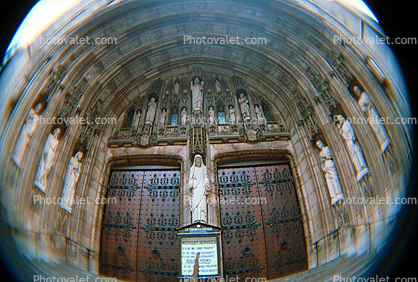 Saint Thomas Church, Door Entrance, fisheye lens, Episcopal