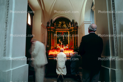 Woman Kneeling, Prayer, Candles, Theatine Church, Roman Catholic