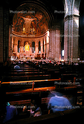 Jesus Christ, Fresco, Pews, Sacre Coeur Basilica