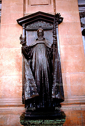 Statue, Prist, Pope, Robes