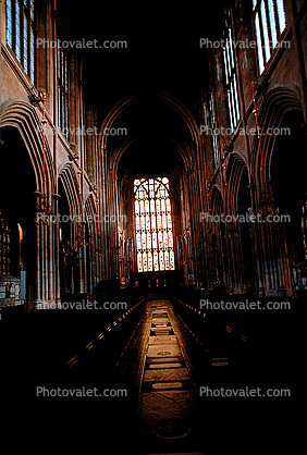 Aisle, Bath Abbey, Anglican parish church, Bath Somerset, England