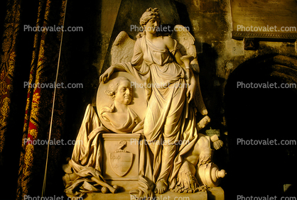 Statue, Woman, Robes, Bath England