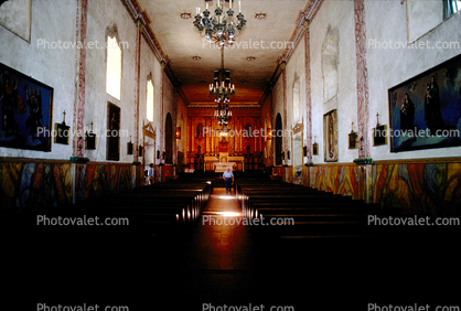 Church, Pews, Inside, Interior, Indoors, Santa Barbara California