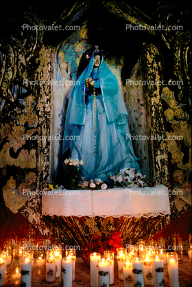Mother Mary, Candles, San Xavier Del Bac, Spanish Catholic mission, near Tucson