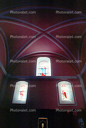 Stained Glass Windows, Church, Plan de la Tour, France