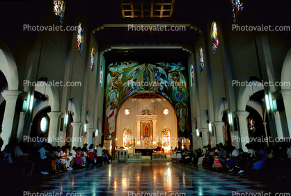 Mass being held for Slain Priests, Altar, San Salvador