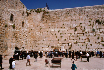 Western Wall, (Wailing Wall), Praying, Wilson's arch, tunnel, Jerusalem