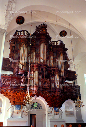 Massive Pipe Organ, Cathedral, Altar, Tallin Estonia