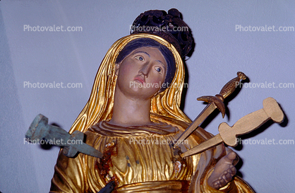 a stabbed mother mary, Dagger, Knife, Martyr