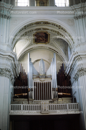 Giant Cathedral Organ, Pipes, Arch, Wurzburg