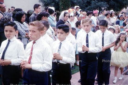 first holy communion, May Day, 1963, 1960s