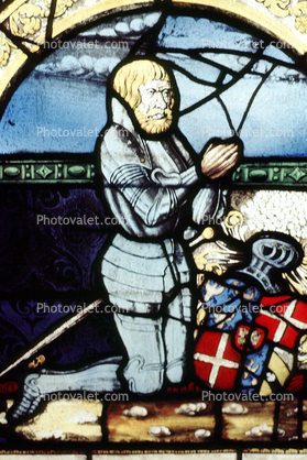 Stained Glass Window, Knight, Crusade, Crusader, Soldier