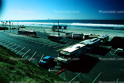 Beach, Parking Lot, Oceanside, California