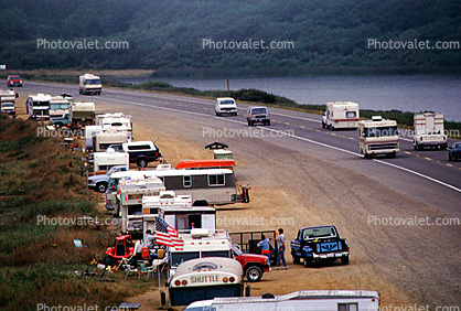 Motorhomes, US Pacific Coast Highway-1, Humboldt County, PCH