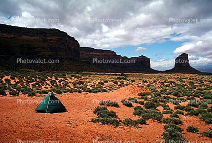 Monument Valley, Arizona, Tent, geologic feature, butte