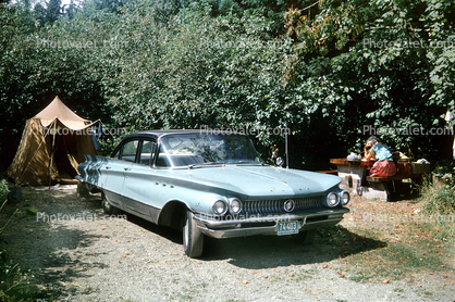 1960 Buick Electra 225, trees, tent, Cars, vehicles, 1960s