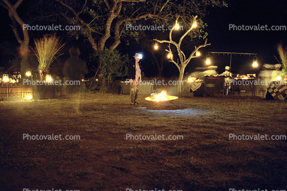Night, Nightime, Exterior, Outdoors, Outside, Nighttime, Campfire, South Africa