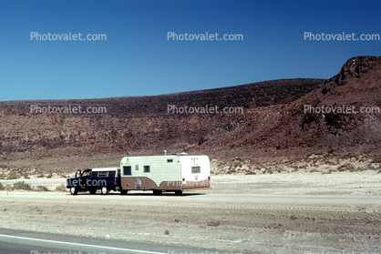 Roadside Stop, Trailer, east of Fallon Nevada, October 1980, 1980s